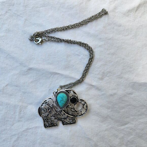 Genuine Turquoise elephant pin/broach - Picture 1 of 3